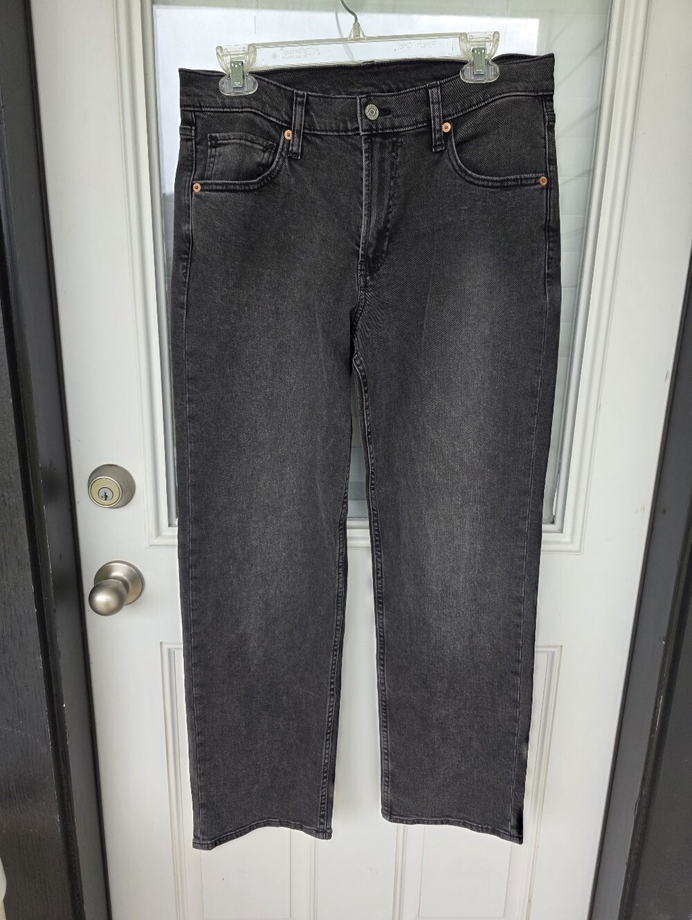 Gap '90s Loose Mid Rise Jeans Women's Size 28 Black Straight Leg Denim 28x30